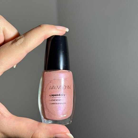 VTG Y2K Avon Speed Dry Nail Enamel in Pink Pearl - a shimmering pink nail polish - Picture 4 of 5